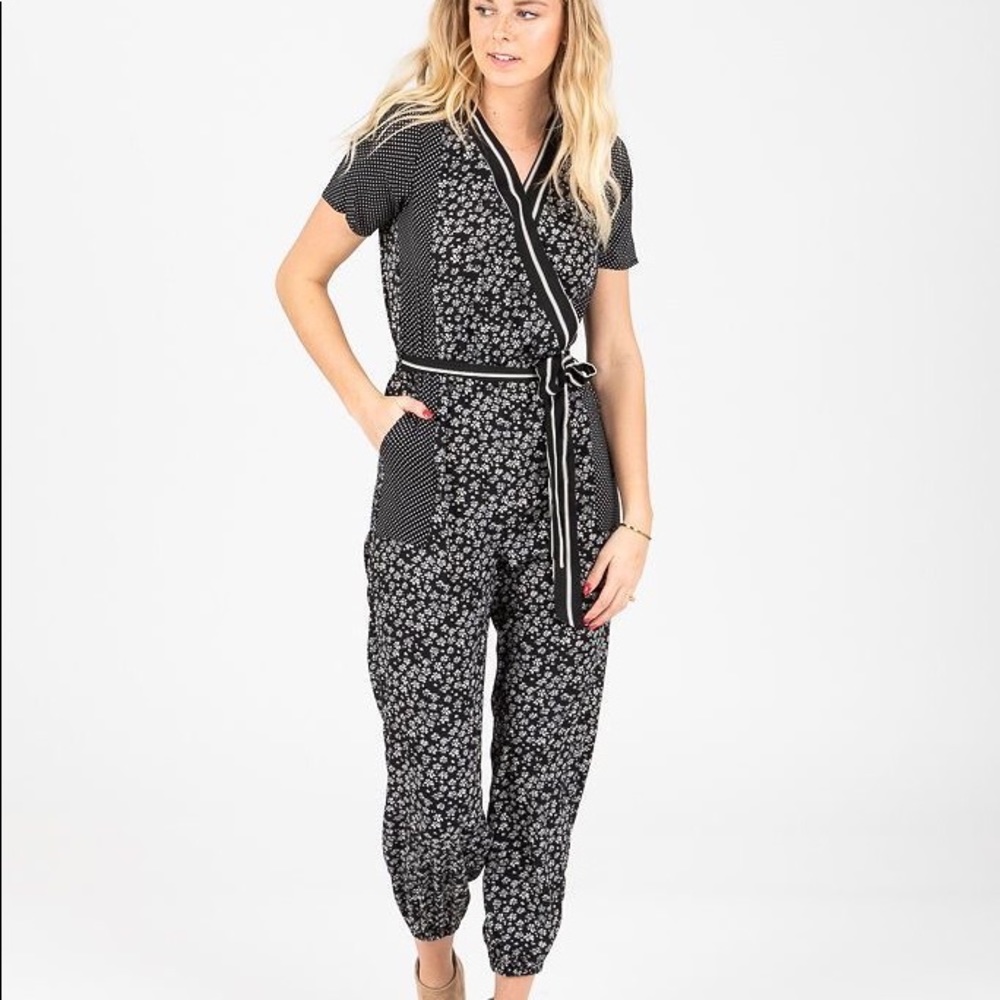 Piper & Scoot - The Keri Mixed Wrap Jumpsuit